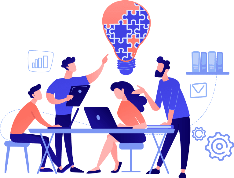 Team working illustration